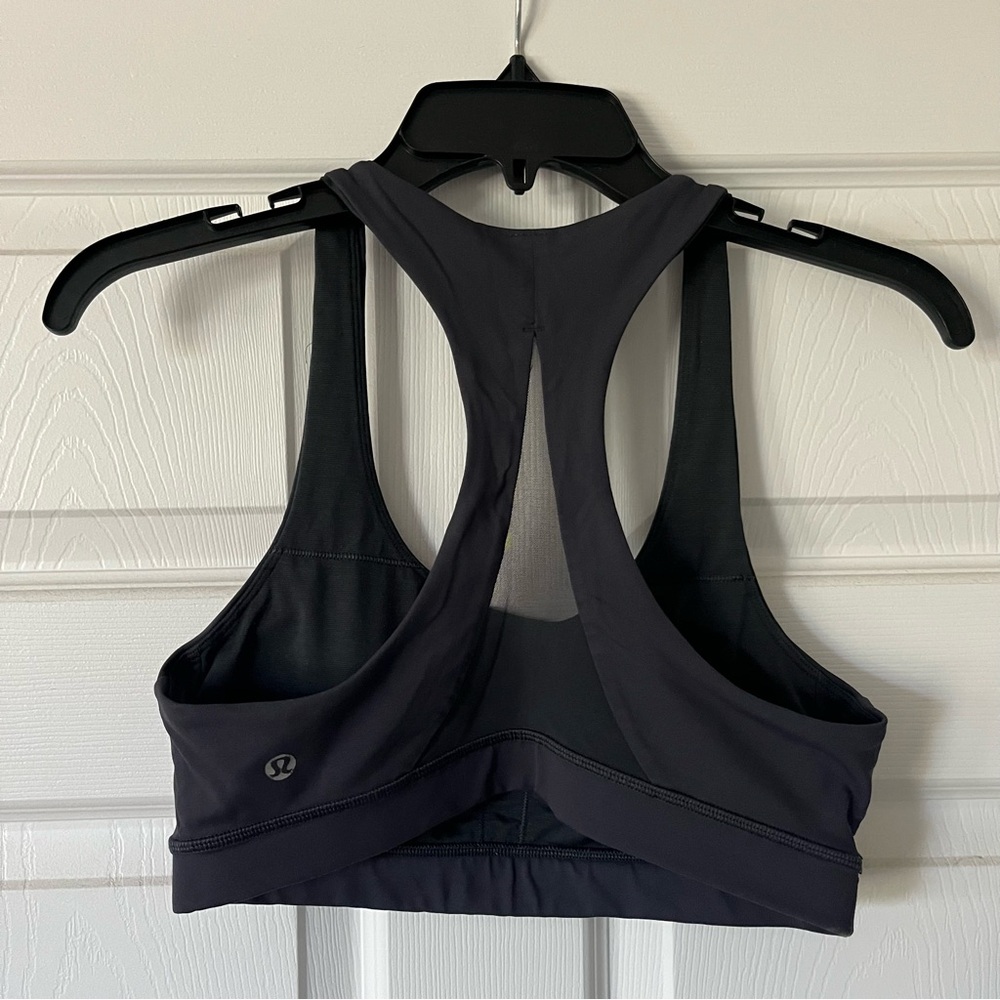 Lululemon Dark Grey/Blue Racerback Sports Bra - Picture 2 of 4